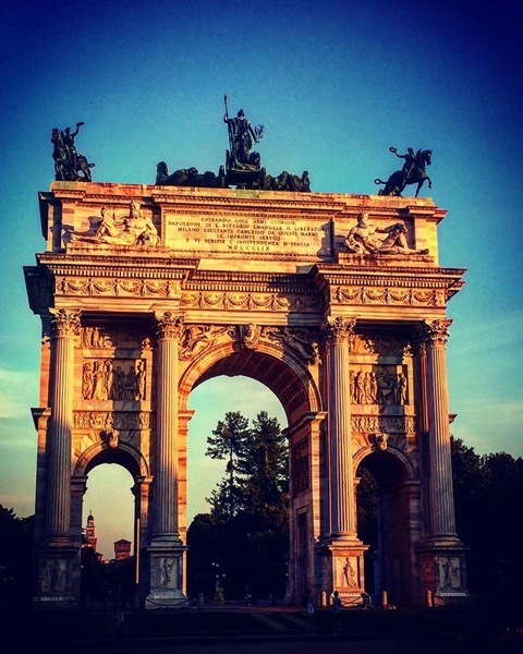 Arco della Pace at Sunset, Milano Italia