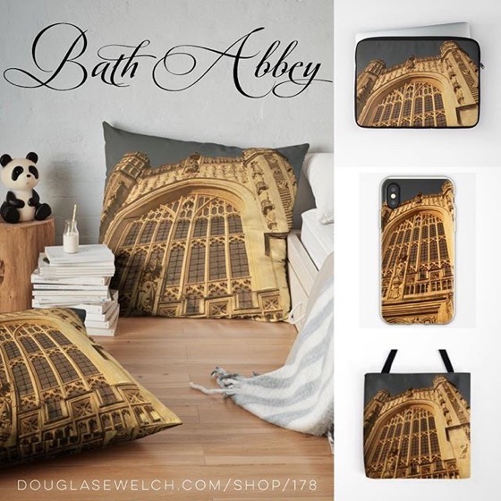 Enjoy The Majestic Architecture of Bath Abbey With This Amazing View On Pillows, iPhone Cases, Totes and more! [For Sale]