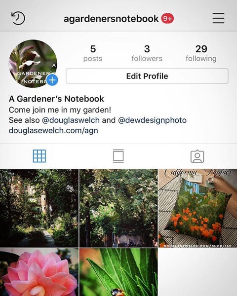 New A Gardener's Notebook Instagram Account!