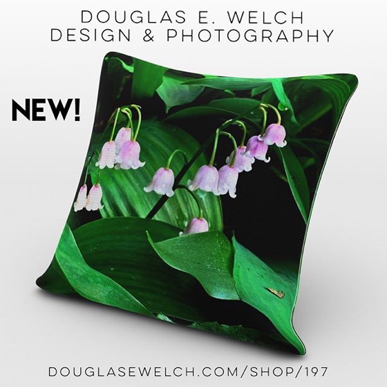  New Products - Bring The Garden Indoors With These Lily of the Valley on Pillows Mugs, Phone Cases, Totes, Notebooks and More!