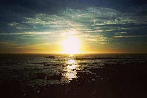 Sunset Over The The Atlantic Ocean, Porto, Portugal via Instagram