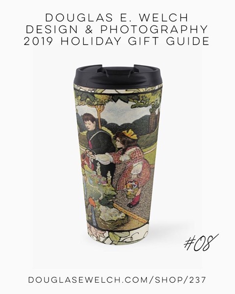 Holiday Gift Guide 2019 08: Vintage Art from ”A little garden calendar for boys and girls” book Travel Mug and More! [For Sale]