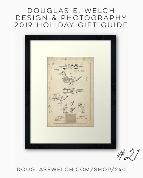 Holiday Gift Guide 2019 21: Vintage Duck Toy Patent Drawing Print and More! [For Sale]