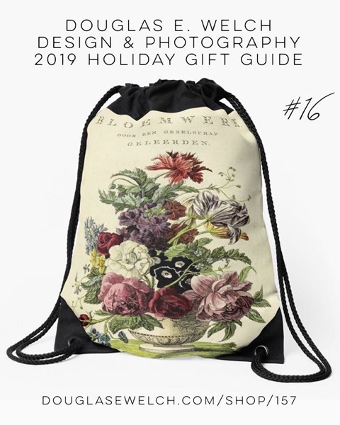 Holiday Gift Guide 2019 16: Nederlandsch bloemwerk (Dutch Flower Arrangements) from 1794 Drawstring Bag and More! [For Sale]