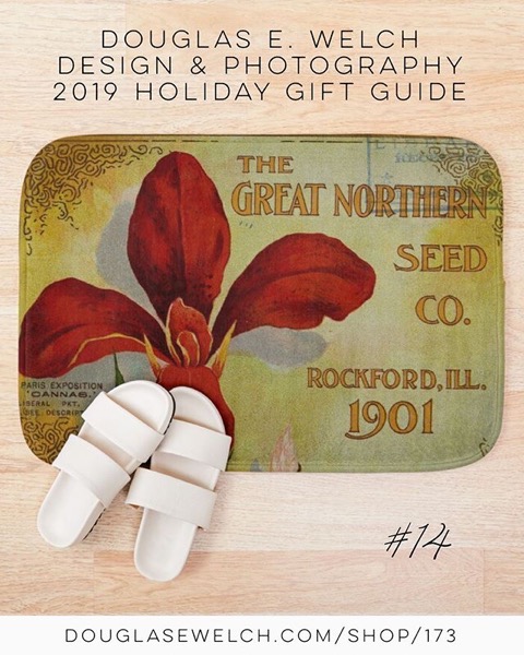 Holiday Gift Guide 2019 14: Memories Of Gardens Past Bath Mat and More! [For Sale]
