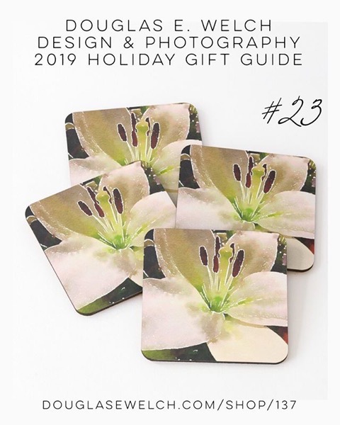 Holiday Gift Guide 2019 23: Lily In Watercolor Coasters and More! [For Sale]