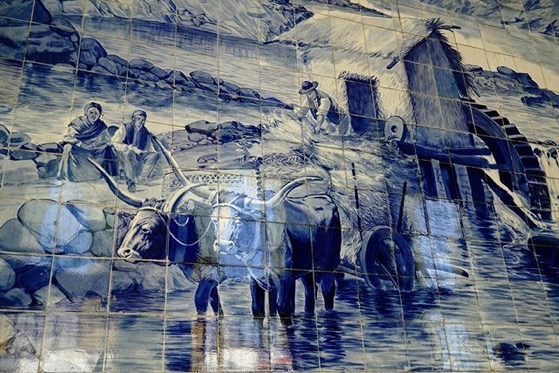 Tile Murals at Porto, Portugal Train Station via Instagram