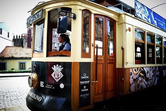 Vintage Tram Along Duro River, Porto, Portugal via Instagram