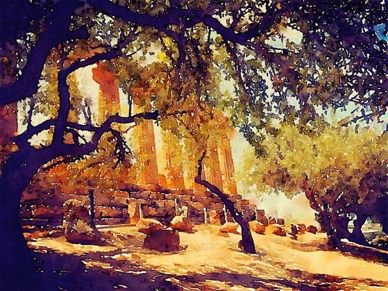 Travel To Sicily With These Greek Temple and Olive Tree Tees, Laptop Covers and More From Douglas E. Welch Design and Photography [For Sale]