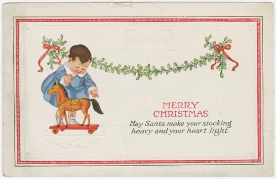 Christmas Past - 9 in a series - Vintage Christmas Cards from the New York Public Library Digital Collections