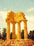 Temple of Castor and Pollux, Valle dei Templi, Agrigento, Sicily, Italy