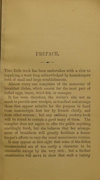 Historical Cooking Books - 70 in a series - Breakfast dishes for every morning of three months (1893) by Mary L. Allen