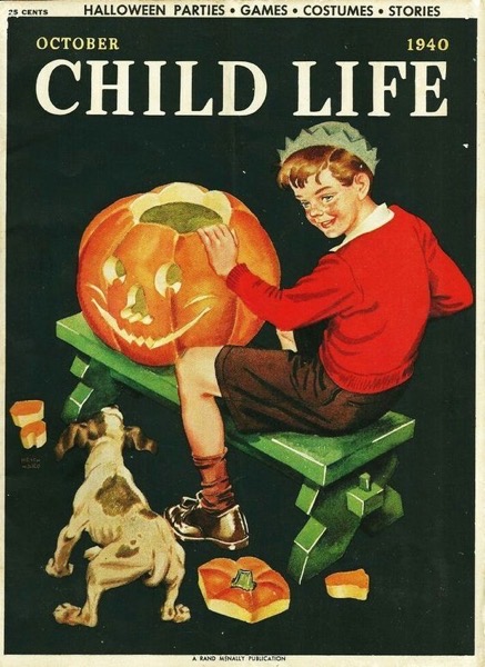 Halloween 2020 – 54 in a series – Jack-o-Lantern Carving from Child’s Life Magazine (1940)