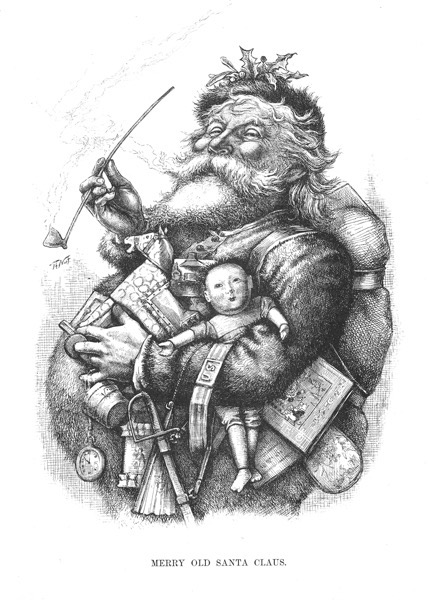 Order Now Vintage Santa Christmas Etching Merry Old Santa Claus By Thomas Nast Christmas Cards From Douglas E Welch Design And Photography For Sale My Word With Douglas E Welch