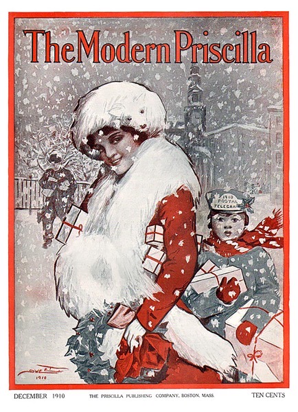 Order Now! Vintage The Modern Priscilla Christmas Magazine Cover (1910)  Christmas Cards from Douglas E. Welch Design and Photography [For Sale]