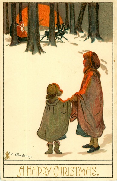 Order Now! Vintage “A Happy Christmas” Postcard (1907) Christmas Cards from Douglas E. Welch Design and Photography [For Sale]