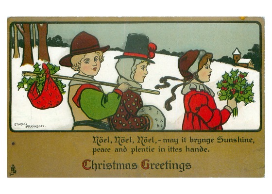 Order Now! Vintage “Christmas Greetings” Postcard (1904) Christmas Cards from Douglas E. Welch Design and Photography [For Sale]