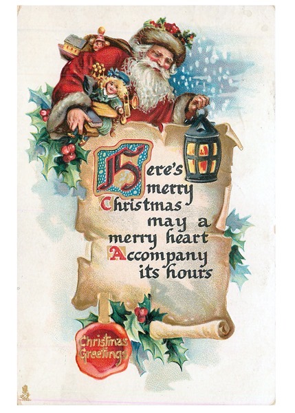 Order Now! Vintage Santa Claus Postcard (1912) Christmas Cards from Douglas E. Welch Design and Photography [For Sale]