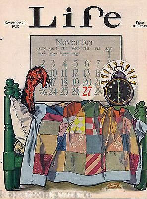 Thanksgiving 2020 – 17 in a series – Alarm Clock Cover from Life Magazine (1930)