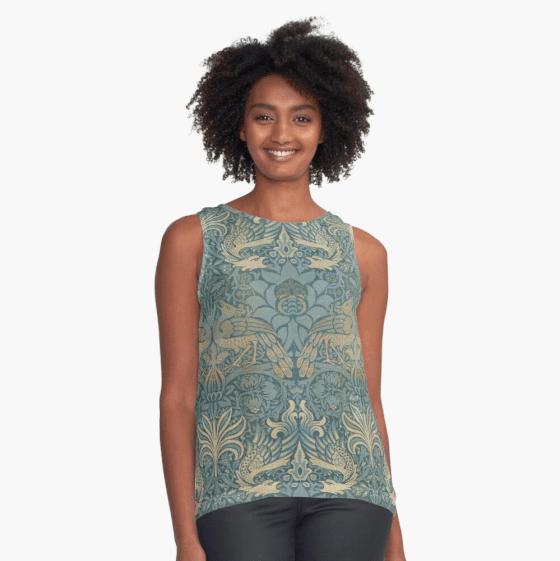 New Design: Vintage Peacock and Dragon Textile from Art Institute Chicago Collection on Tops, iPhone Cases, Scarves, and More from Douglas E. Welch Design and Photography [For Sale]
