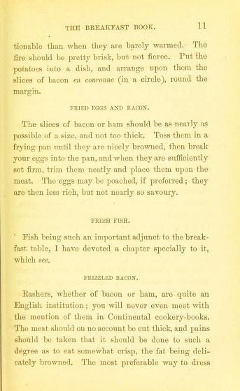 Historical Cooking Books - 97 in a series - The breakfast book : a cookery-book for the morning meal, or, Breakfast-table comprising bills of fare, pasties, and dishes adapted for all occasions (1865)