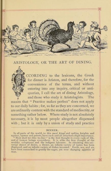 Historical Cooking Books - 103 in a series - The gentleman's table guide and table companion to the art of dining & drinking... (1873)