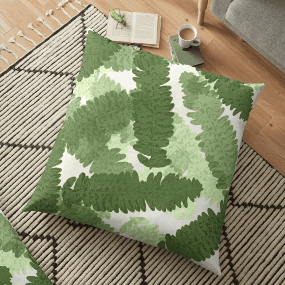 NEW DESIGN: Sword Fern Fronds Pattern Floor Pillow Products [Shopping & Gifts]
