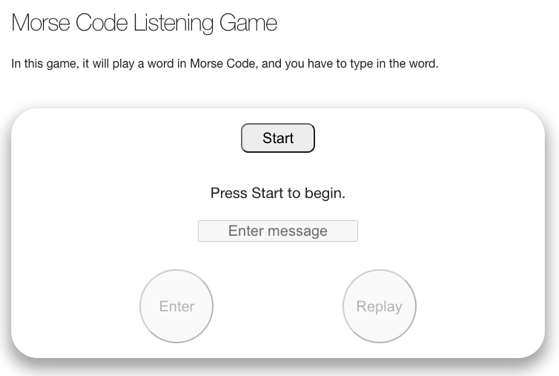 Little games to play with Morse Code in your browser [Shared]