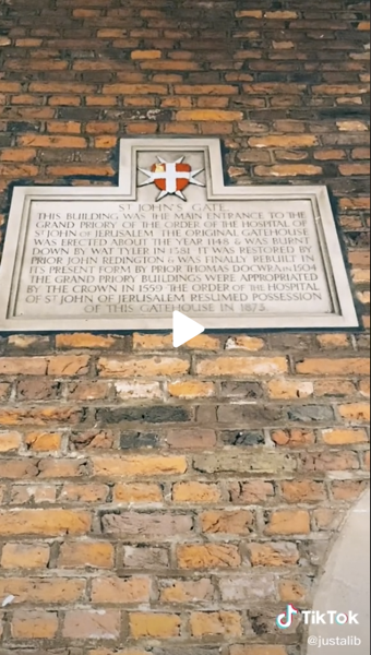 St. John's Gate, London, UK via justalib on TikTok [Video] [Shared]