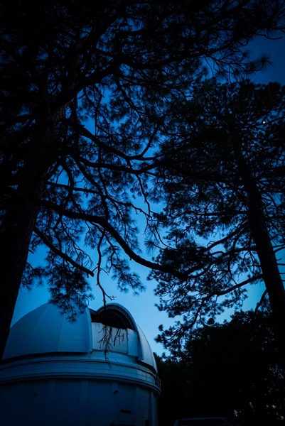 Tree silhouette and The 60” Telescope, Mount Wilson Observatory via Instagram [Photography]