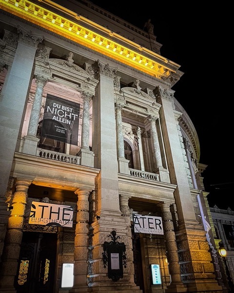 Vienna Scene 9 - Burgtheater at night via Instagram [Photography] 