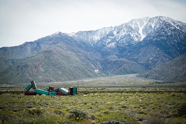 “Sleeping Figure” by Matt Johnson with Mount San Jacinto, Desert X, Coachella Valley, California  [Photography]