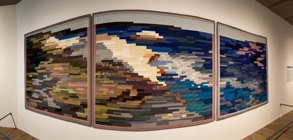 Coastline by Susan Hoffman from “Fabric of a Nation: American Quilt Stories”, Skirball Cultural Center, Los Angeles, California