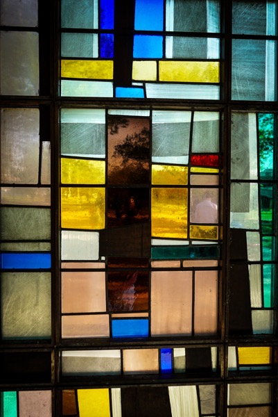 Firestone Baars Chapel Stained Glass by Eero Saarinen (designer of the St. Louis Gateway Arch), Columbia. Missouri  [Photography]