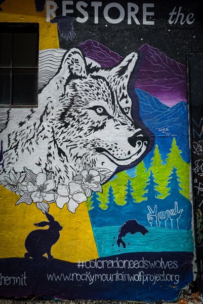 Restore The Wolves Mural, Larimer Street, Denver, Colorado  [Photography]