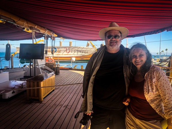 Douglas and Rosanne Onboard, Amerigo Vespucci from Italy, Visits Los Angeles