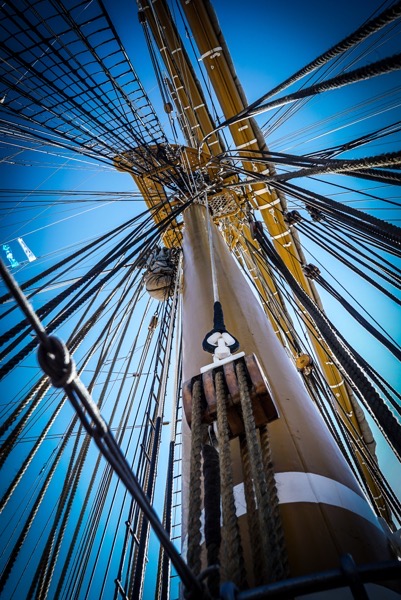 Mast View, The Amerigo Vespucci from Italy, Visits Los Angeles (2 photos)