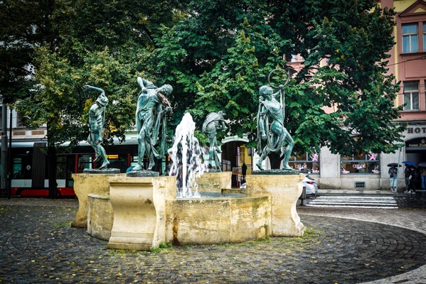 Musicians,Sadurski a fountain by Anna Chromy, Prague, Czechia