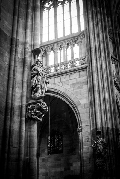 Statuary and Architecture, St. Vitus Cathedral, Prague Architecture 34, Prague, Czechia