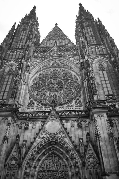 St. Vitus Cathedral Silhouette,  Prague Architecture 20, Prague, Czechia (2 photos) [Photography]