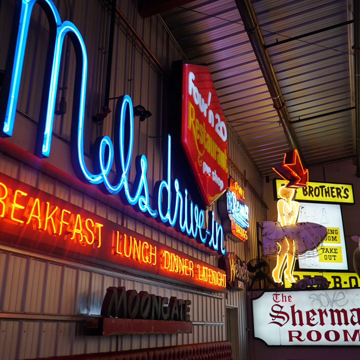 Mel’s and More, Signs, Valley Relics Museum, Van Nuys, California [Photography]