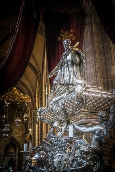 Silver sarcophagus of St. John of Nepomuk, St. Vitus Cathedral, Prague Architecture 37, Prague, Czechia (2 photos)