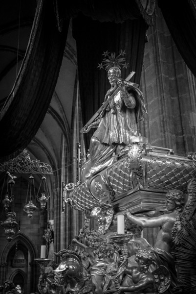 Silver sarcophagus of St. John of Nepomuk, St. Vitus Cathedral, Prague Architecture 37, Prague, Czechia (2 photos)