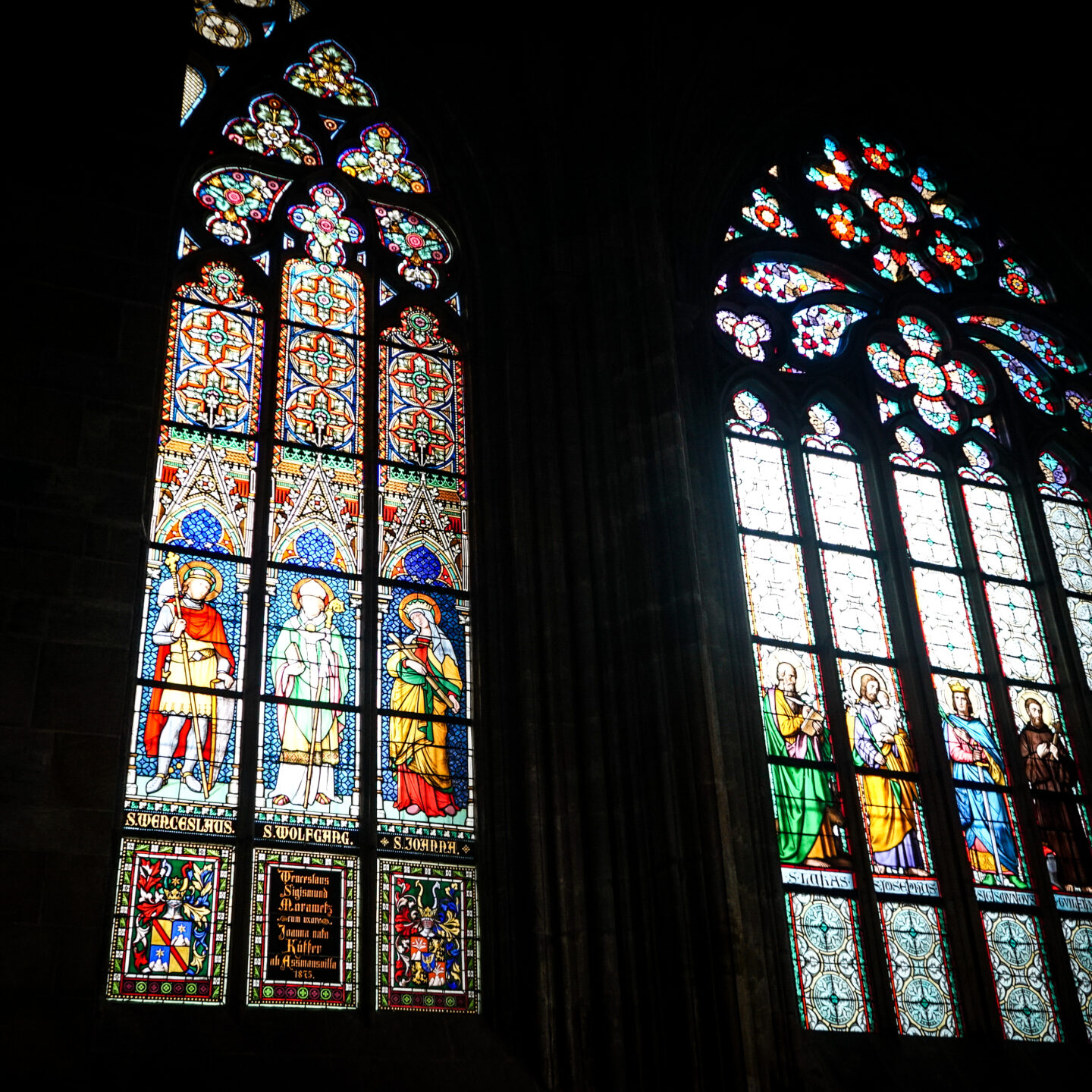 Stained Glass, St. Vitus Cathedral, Prague Architecture 41, Prague, Czechia [Photography]