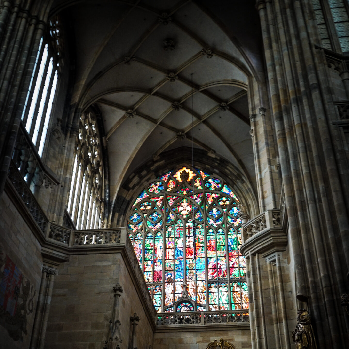 Stained Glass, St. Vitus Cathedral, Prague Architecture 42, Prague, Czechia [Photography]