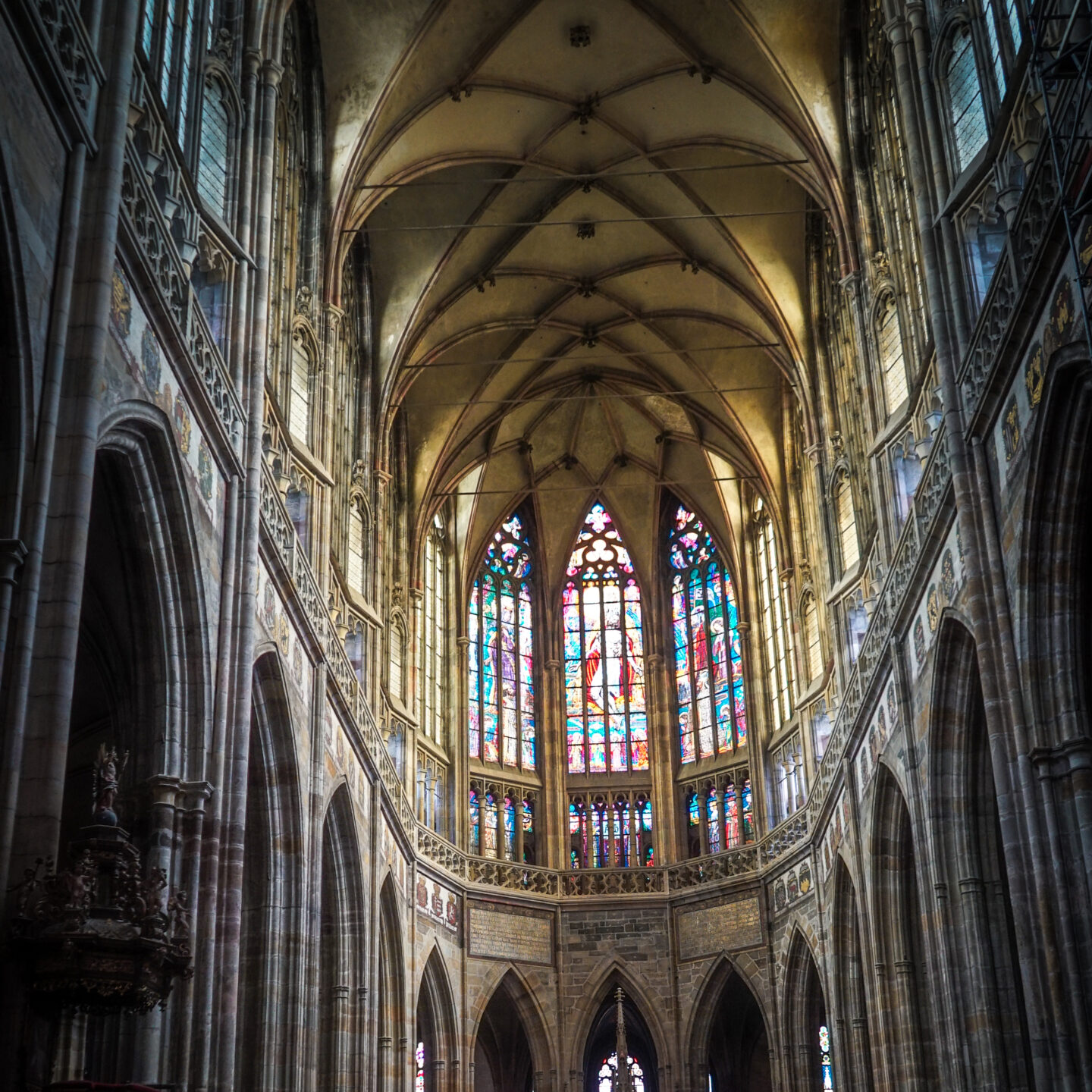 Stained Glass, St. Vitus Cathedral, Prague Architecture 44, Prague, Czechia [Photography]