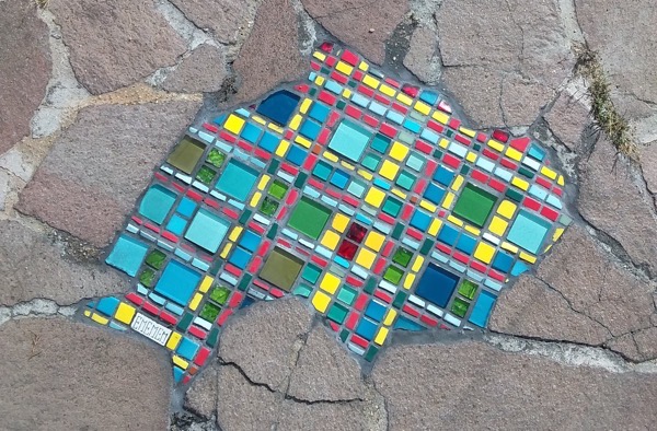 Vibrant Tiled Mosaics by Ememem Repair Gouged Pavement and Fractured Sidewalks via Colossal 