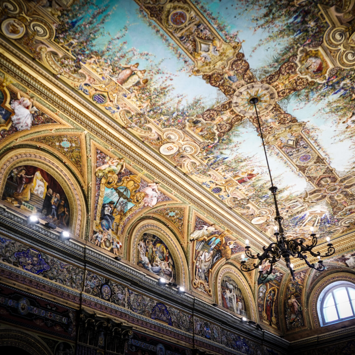 Celing – Ceremonial Fresco Hall – Comenium Olomouc (Slavnostní freskový sál – Komenium Olomouc) 05, Olomouc, Czechia  [Photography]