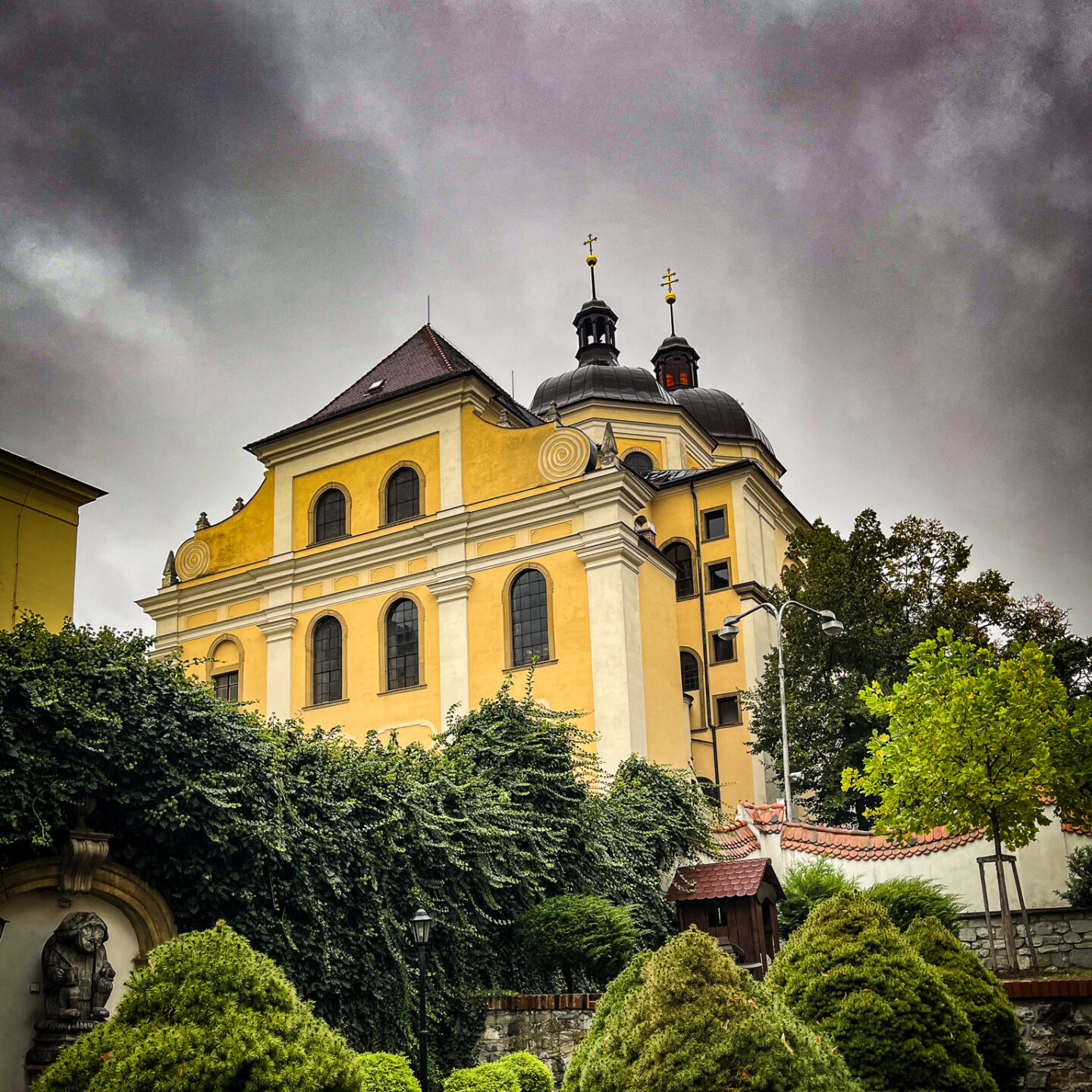 Church of Saint Michael (Chrám sv. Michala) Seen from the Villa Primavesi Gardens, Olomouc, Czechia [Prints Available]