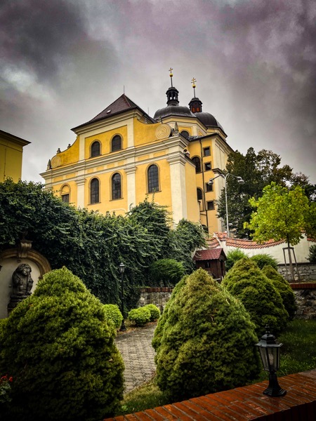 Church of Saint Michael (Chrám sv. Michala) Seen from the Villa Primavesi Gardens, Olomouc, Czechia [Prints Available]